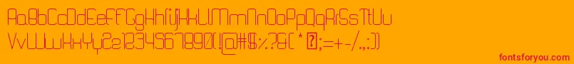QuattroLight Font – Red Fonts on Orange Background