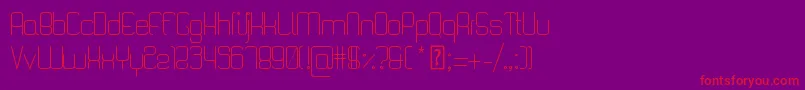 QuattroLight Font – Red Fonts on Purple Background