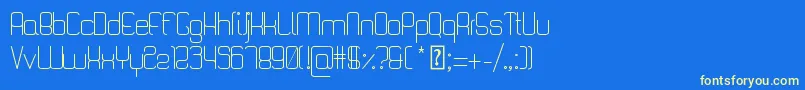 Czcionka QuattroLight – żółte czcionki na niebieskim tle