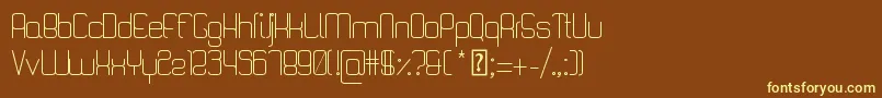 Czcionka QuattroLight – żółte czcionki na brązowym tle