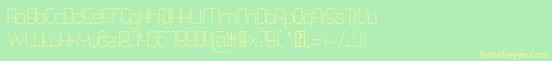 QuattroLight Font – Yellow Fonts on Green Background