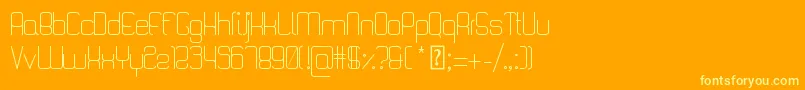 QuattroLight Font – Yellow Fonts on Orange Background