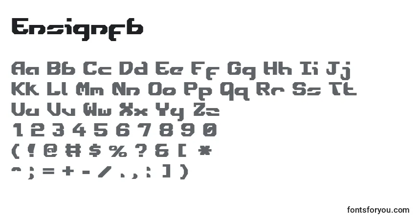 Police Ensignfb - Alphabet, Chiffres, Caractères Spéciaux