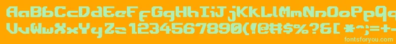 Ensignfb Font – Green Fonts on Orange Background