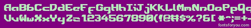 Ensignfb Font – Green Fonts on Purple Background