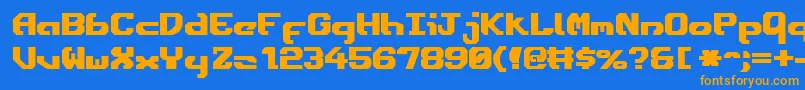 Ensignfb Font – Orange Fonts on Blue Background