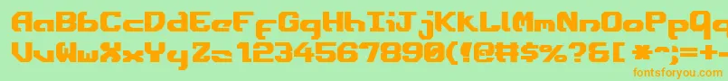 Ensignfb Font – Orange Fonts on Green Background