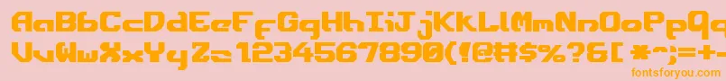 Ensignfb Font – Orange Fonts on Pink Background