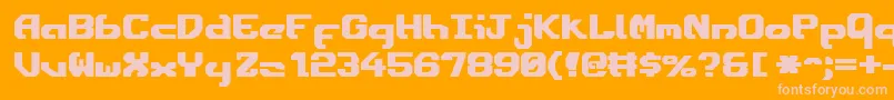 Ensignfb Font – Pink Fonts on Orange Background