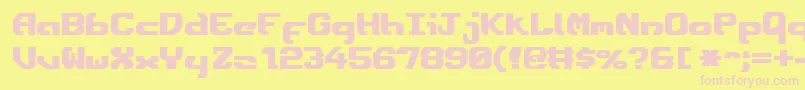 Ensignfb Font – Pink Fonts on Yellow Background