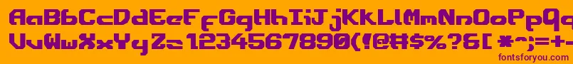 Ensignfb Font – Purple Fonts on Orange Background