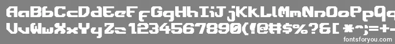 フォントEnsignfb – 灰色の背景に白い文字