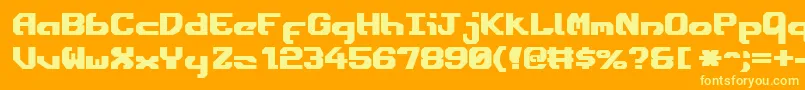 Ensignfb Font – Yellow Fonts on Orange Background