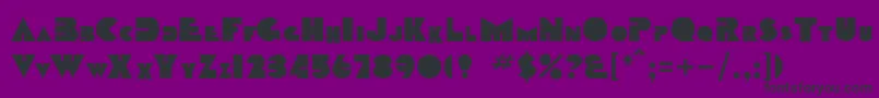 フォントPrendori – 紫の背景に黒い文字