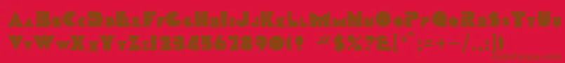 Prendori Font – Brown Fonts on Red Background