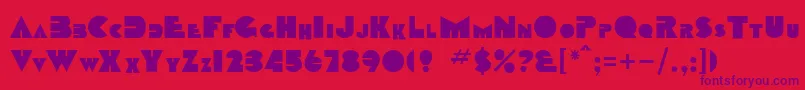Prendori Font – Purple Fonts on Red Background