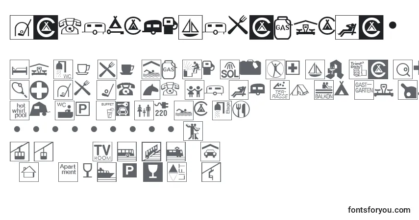 A fonte LinotypeHolidayPi3 – alfabeto, números, caracteres especiais