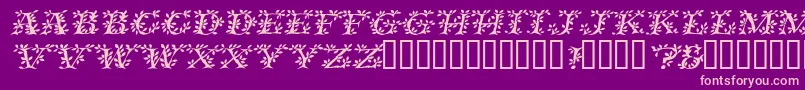 fuente VinecapssskItalic – Fuentes Rosadas Sobre Fondo Morado