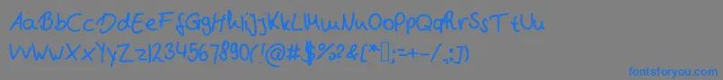 フォントNb1 – 灰色の背景に青い文字