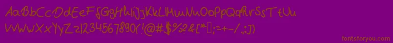 Nb1 Font – Brown Fonts on Purple Background