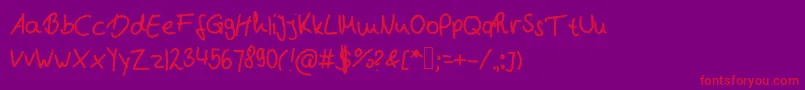 Nb1 Font – Red Fonts on Purple Background