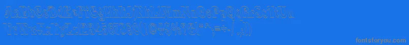 Quardi Font – Gray Fonts on Blue Background