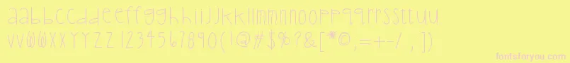 Helloboyfriend-fontti – vaaleanpunaiset fontit keltaisella taustalla