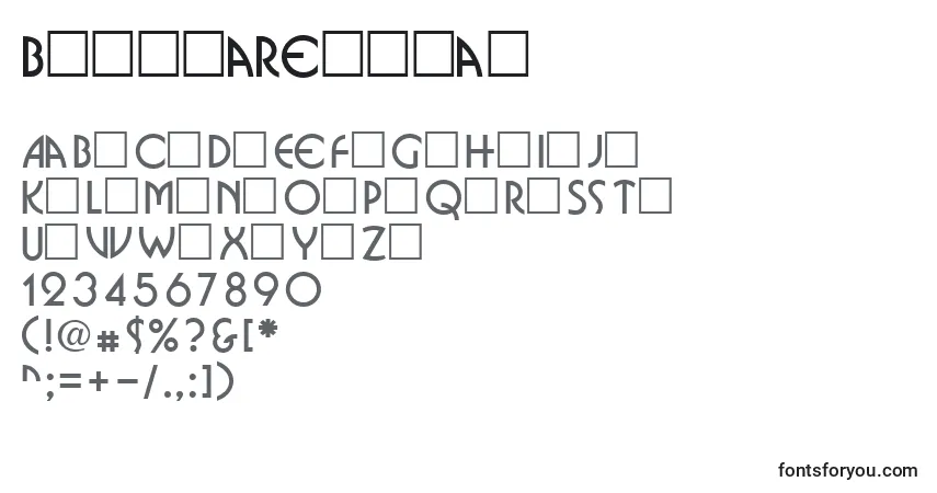 Schriftart BrittaRegular – Alphabet, Zahlen, spezielle Symbole