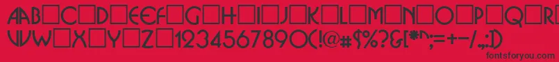 BrittaRegular-fontti – mustat fontit punaisella taustalla