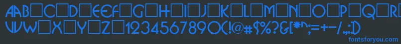 BrittaRegular Font – Blue Fonts on Black Background