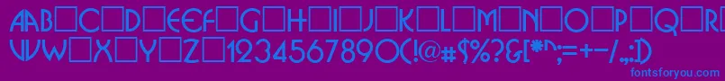 BrittaRegular Font – Blue Fonts on Purple Background