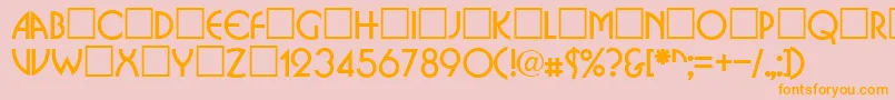 BrittaRegular Font – Orange Fonts on Pink Background