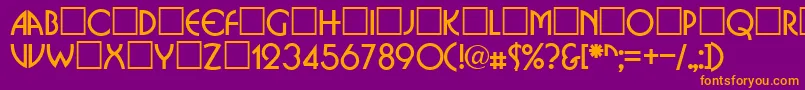 BrittaRegular Font – Orange Fonts on Purple Background