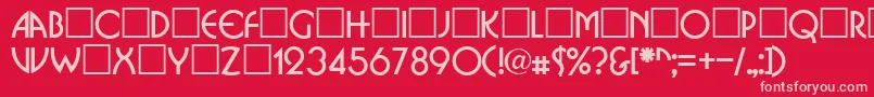 BrittaRegular Font – Pink Fonts on Red Background