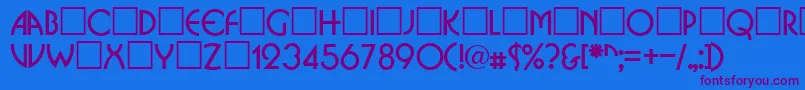 BrittaRegular Font – Purple Fonts on Blue Background