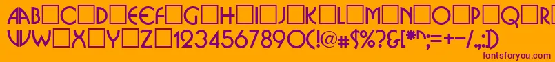 BrittaRegular Font – Purple Fonts on Orange Background