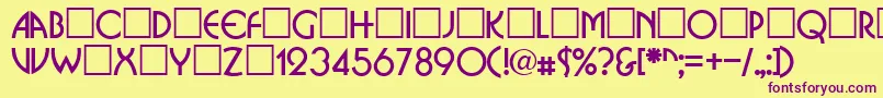 BrittaRegular Font – Purple Fonts on Yellow Background