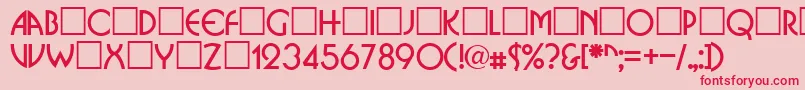 BrittaRegular Font – Red Fonts on Pink Background