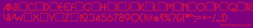 BrittaRegular Font – Red Fonts on Purple Background