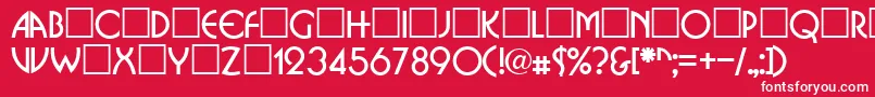 BrittaRegular Font – White Fonts on Red Background