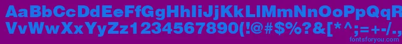 HelveticaLtBlack Font – Blue Fonts on Purple Background