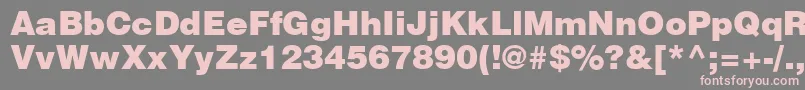 HelveticaLtBlack Font – Pink Fonts on Gray Background