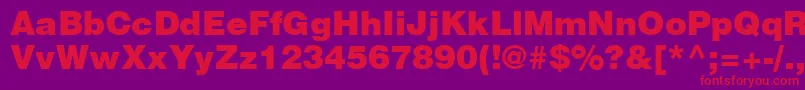 HelveticaLtBlack Font – Red Fonts on Purple Background