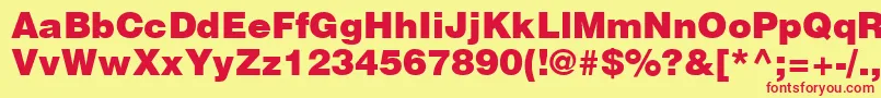 HelveticaLtBlack Font – Red Fonts on Yellow Background