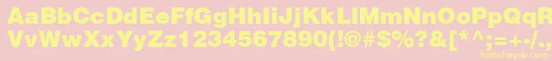 HelveticaLtBlack Font – Yellow Fonts on Pink Background