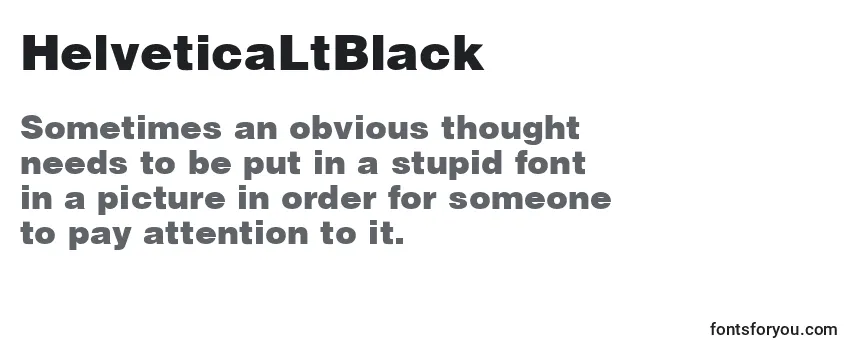 Review of the HelveticaLtBlack Font