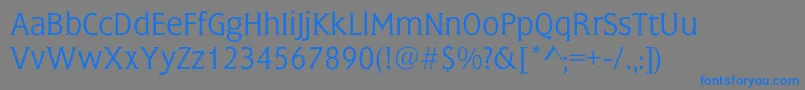 EsotericaLight Font – Blue Fonts on Gray Background