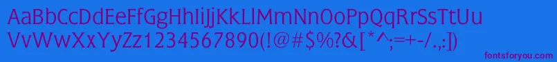 EsotericaLight Font – Purple Fonts on Blue Background