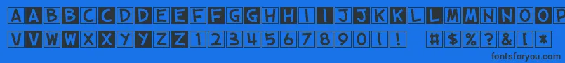 CubeVol.2 Font – Black Fonts on Blue Background