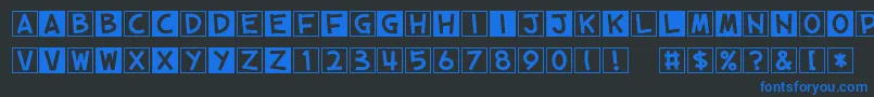 フォントCubeVol.2 – 黒い背景に青い文字